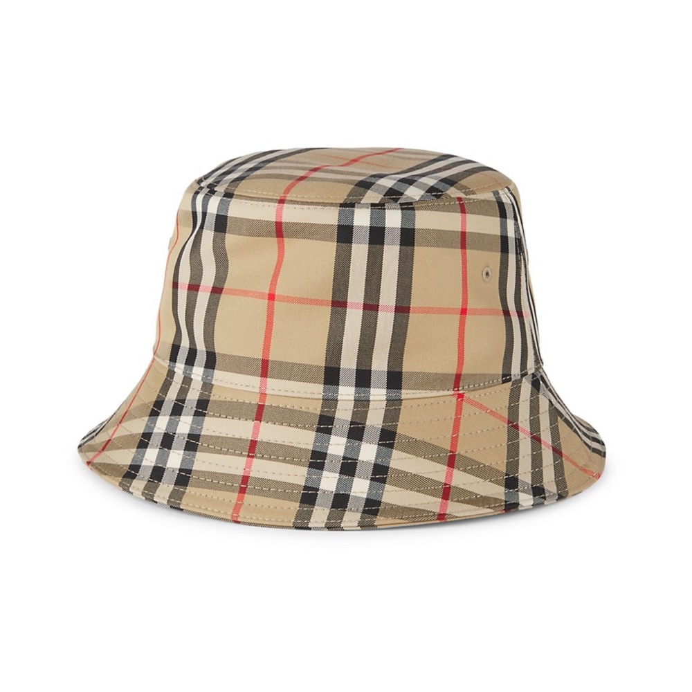 Vintage check bucket hat